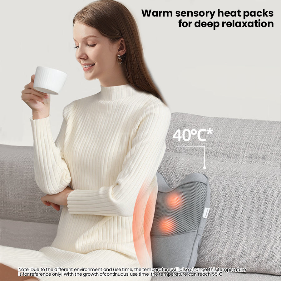 Electric Shiatsu Neck and Back Massager for Pain Relief - Cordless Shoulder & Neck Massager