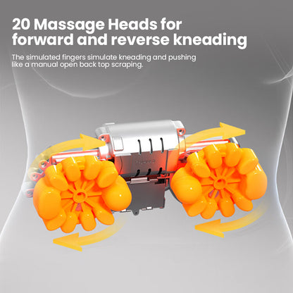 Lower Back Acupressure Massager, Lumbar Hip Rolling Massage Seat Cushion with Heat