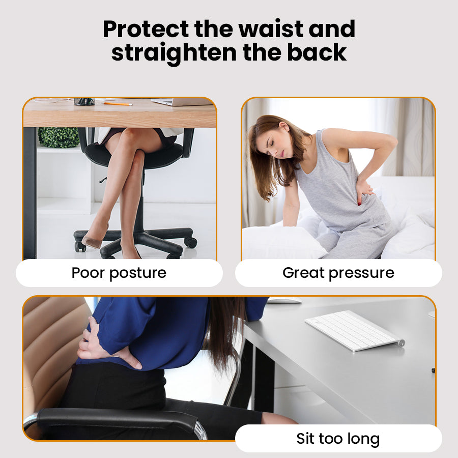 Lower Back Acupressure Massager, Lumbar Hip Rolling Massage Seat Cushion with Heat