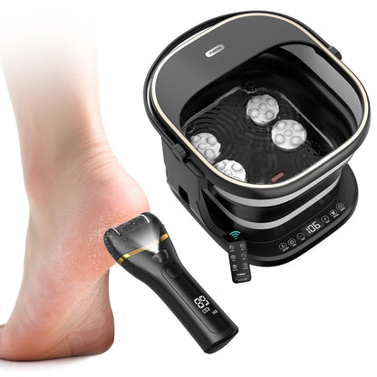 Puboo Electric Foot Spa with Heat and Electric Foot Callus Remover