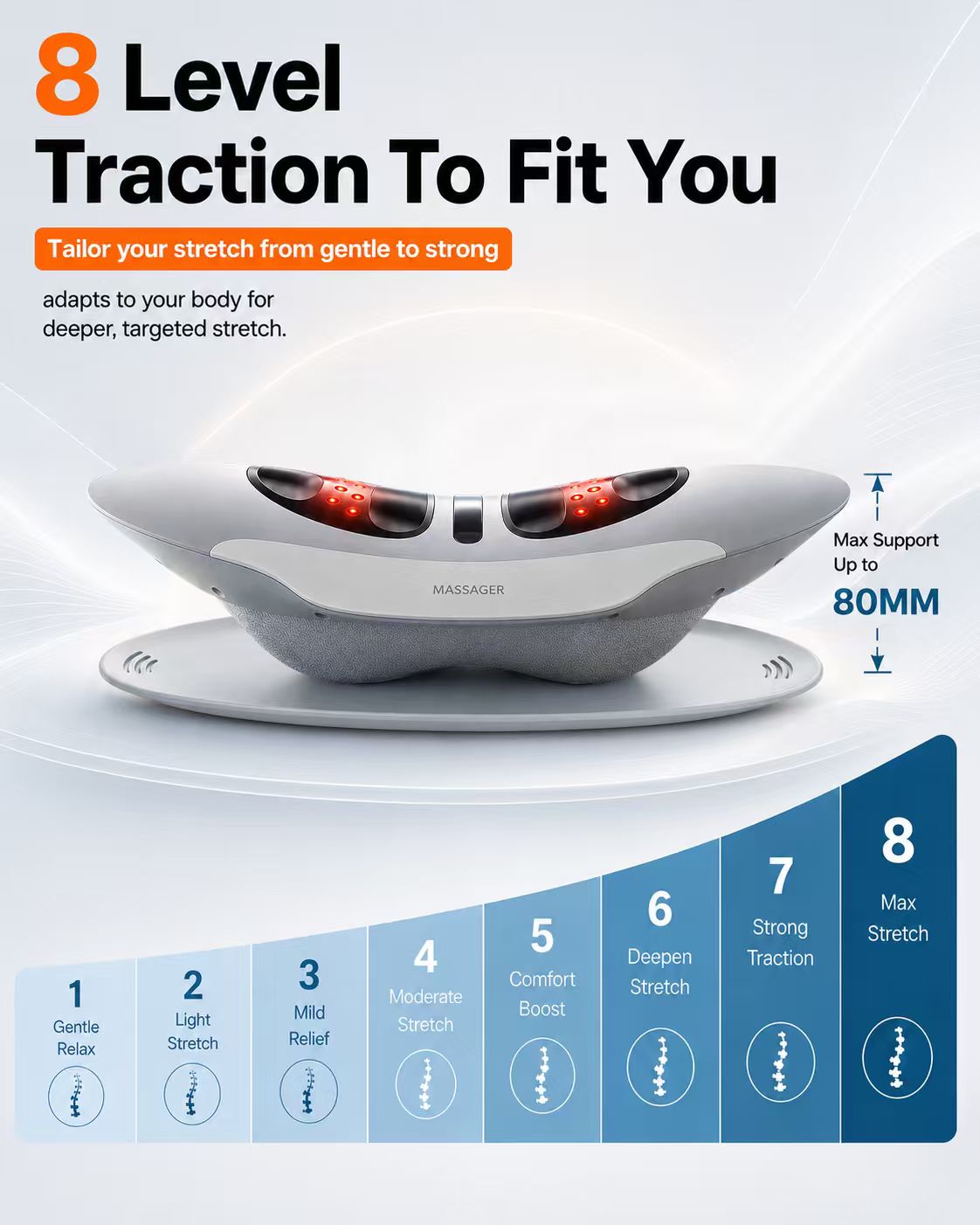 Multifunctional Electric Lumbar Support Massager for Lower Back with Airbag