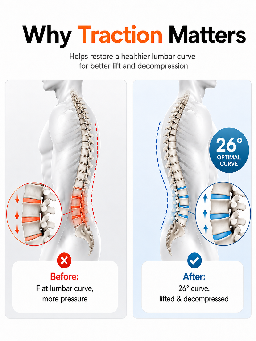 Multifunctional Electric Lumbar Support Massager for Lower Back with Airbag