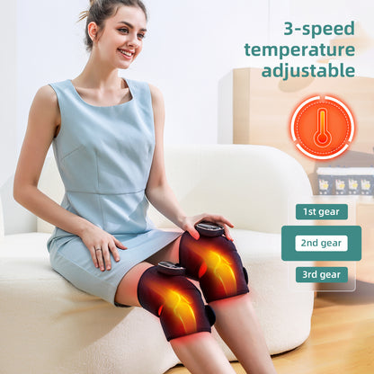 Cordless Knee Massager with Heat Vibration for Pain Relief