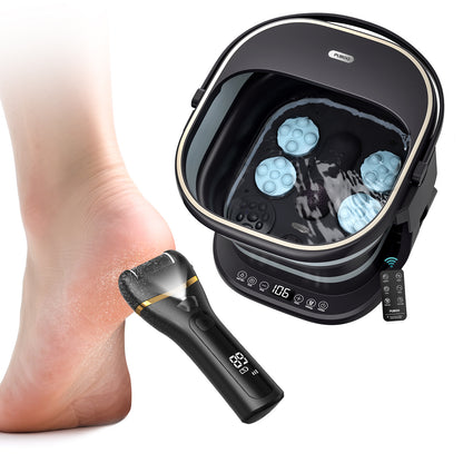Puboo Electric Foot Spa with Heat and Electric Foot Callus Remover