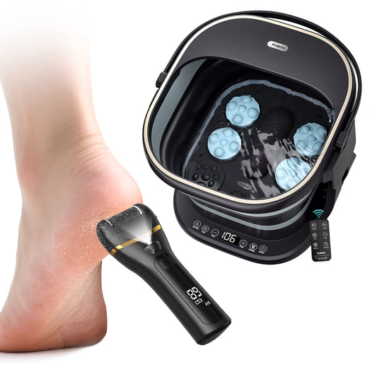 Puboo Electric Foot Spa with Heat and Electric Foot Callus Remover