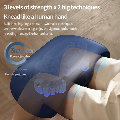 Foot Massager, Shiatsu Foot Massager with Heat, Rechargeable Calf Massager
