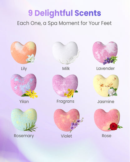 Foot Bath Bombs Large Size 9 Scents