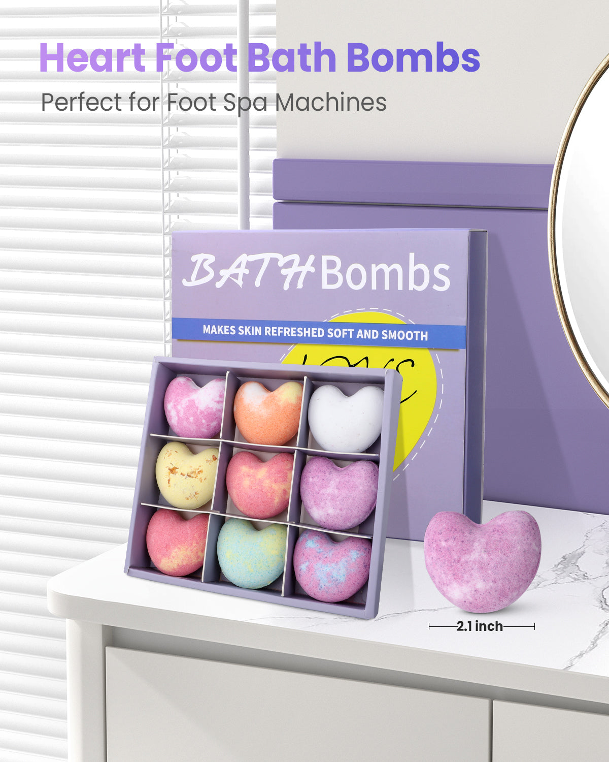 Foot Bath Bombs Large Size 9 Scents