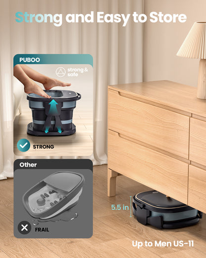 Puboo Electric Foot Spa with Heat and Electric Foot Callus Remover