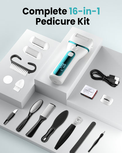Puboo Electric Foot Spa with Heat and Electric Foot Callus Remover